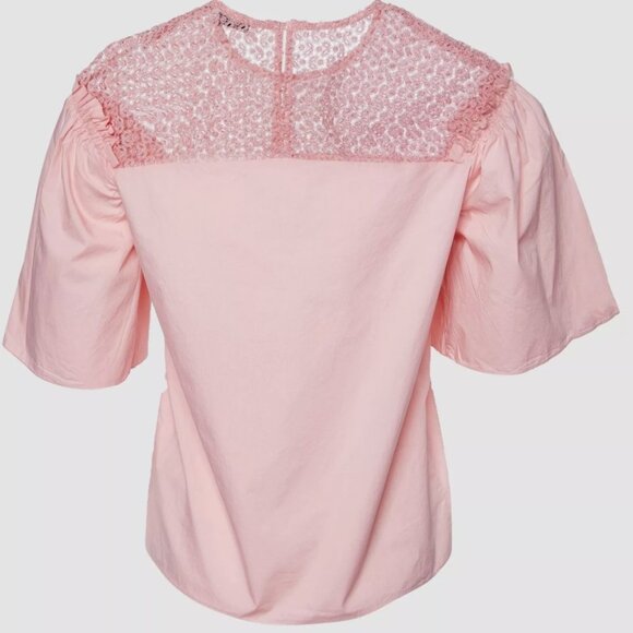 Sandro Pink Crew Neck Short Sleeve Blouse/Top/Shirt Size: XS - Picture 7 of 10